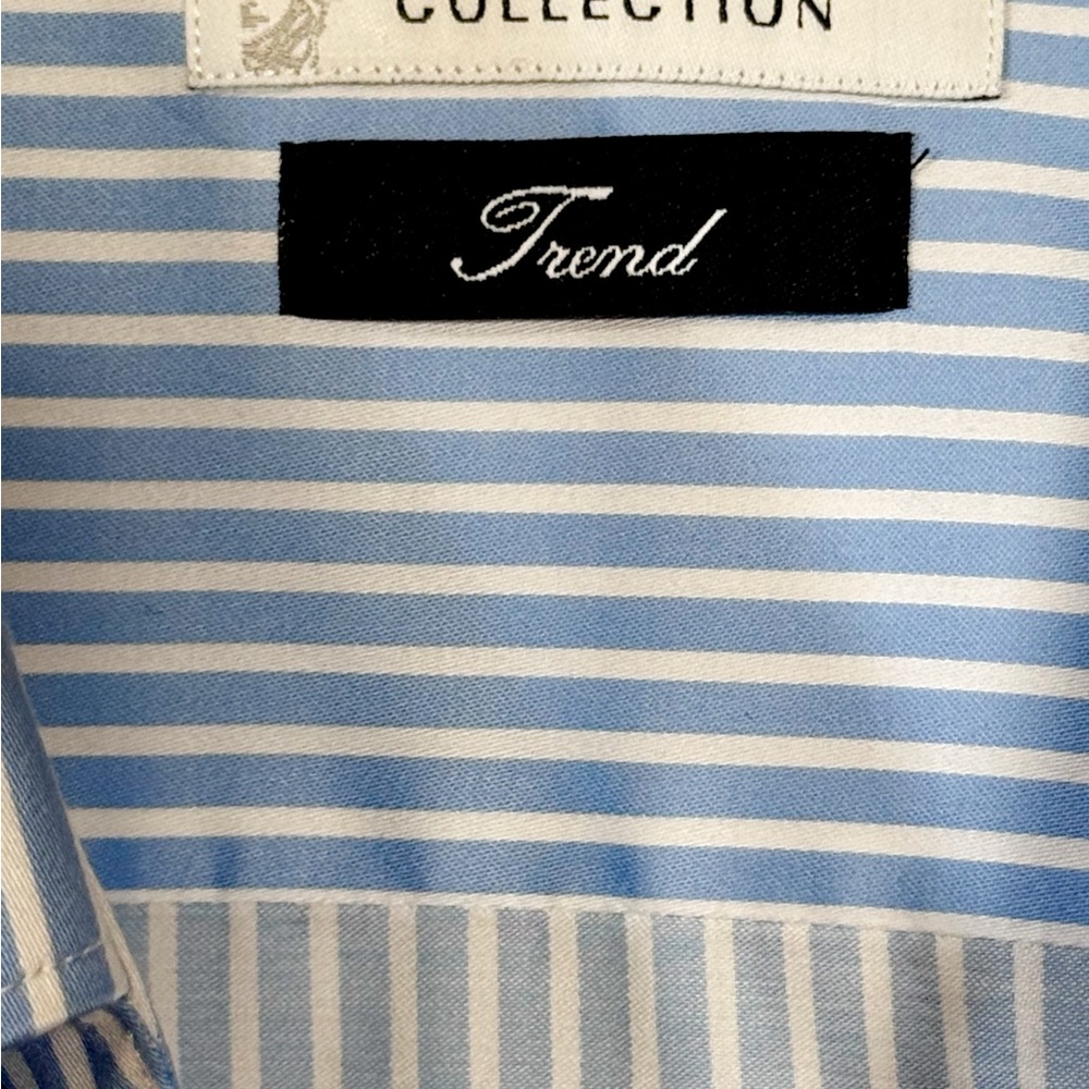 Versace Collection “Trend” in Elegant Blue Striped Dress Shirt for Men - Picture 2 of 6